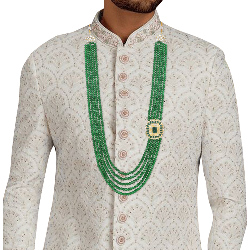 Aarav Green Necklace For Men