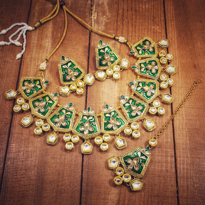 Ayesha Green Necklae set