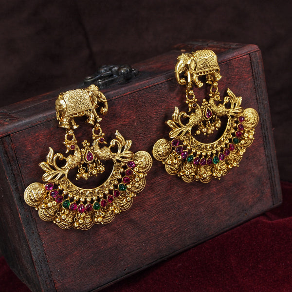 gold plated , traditional , kundan , pearls earring