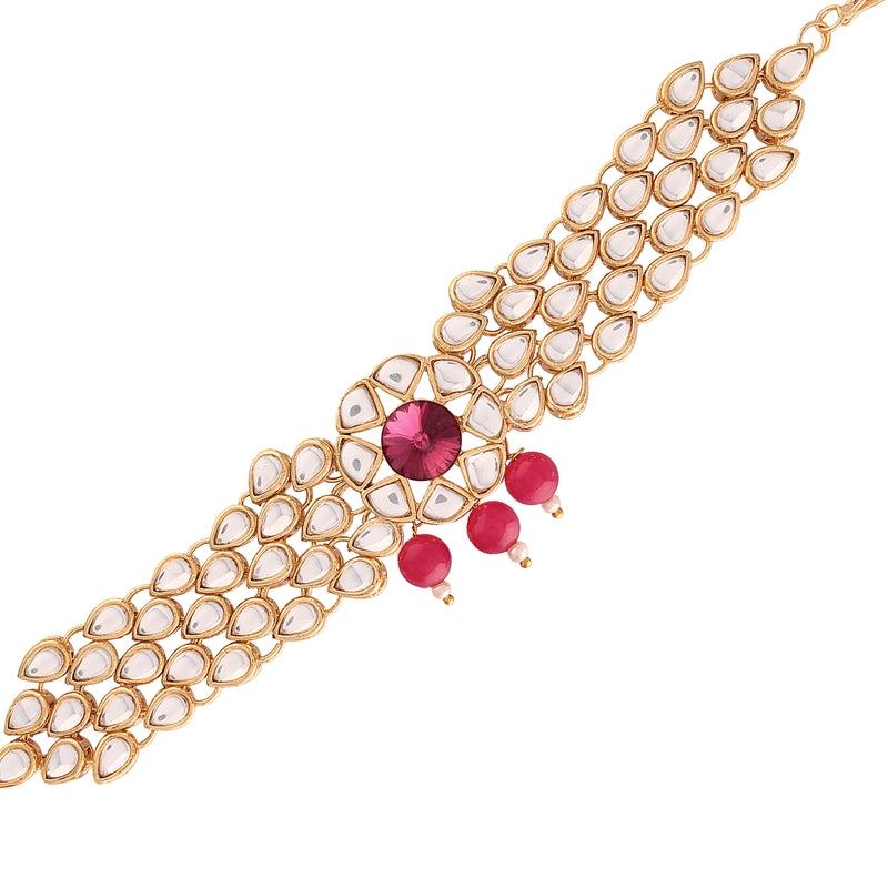 gold plated , kundan , pearls , stones , bajubandh