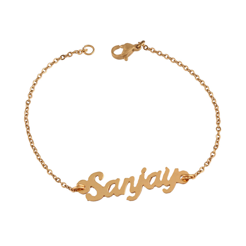GOLD Plated PERSONALISED NAME RAKHI/Bracelet