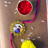 GOLD Plated PERSONALISED Photo RAKHI/Bracelet