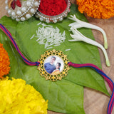 GOLD Plated PERSONALISED Photo RAKHI/Bracelet