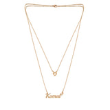 Gold Plated Personalized Name Necklace With Heart