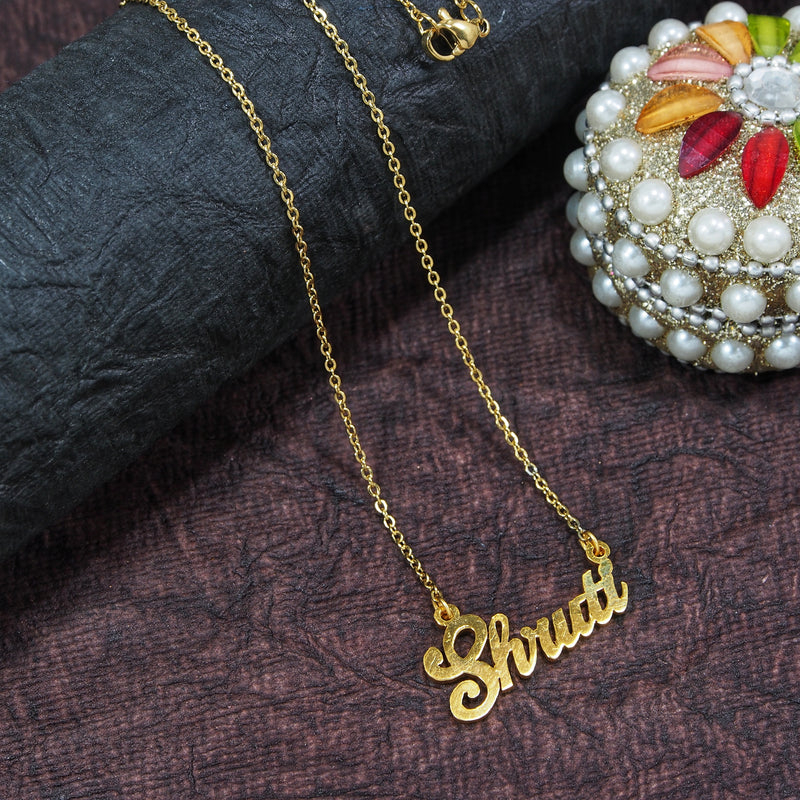 Gold Plated Personalized Name Necklace