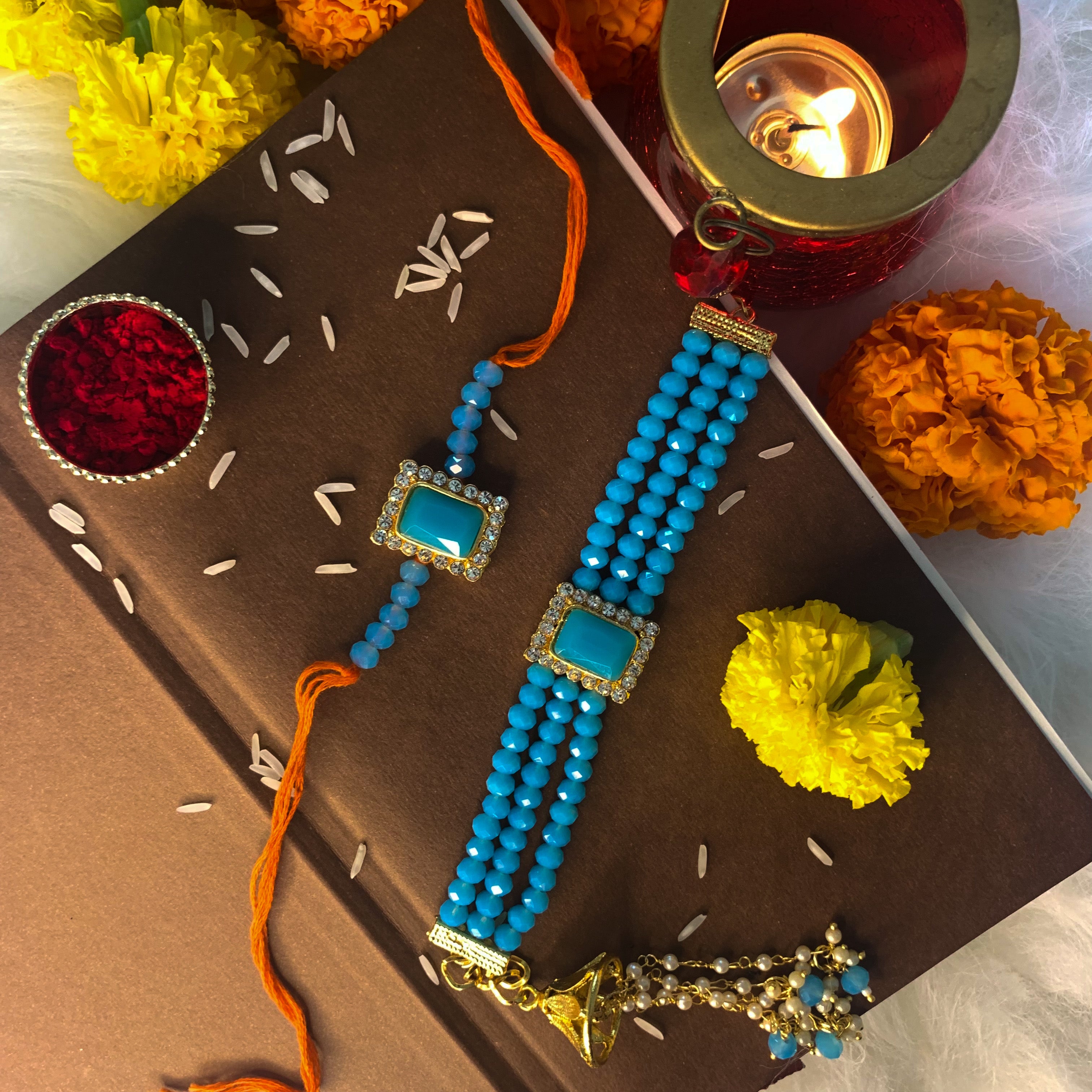 Traditional Bhaiya Bhabhi Lumba & Rakhi With Roli Chawal