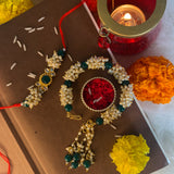 Pearl Bhaiya Bhabhi Lumba Rakhi With Roli Chawal