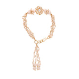 Gold Plated Hanging Pearl Studded Lumba for Bhabhi
