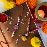 Pearl Bhaiya Bhabhi Lumba Rakhi With Roli Chawal