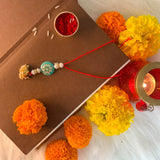 Gold Plated Hanging Pearl Studded Lumba for Bhabhi