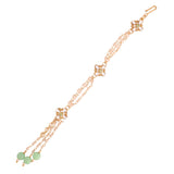 Gold Plated Hanging Pearl Studded Lumba for Bhabhi