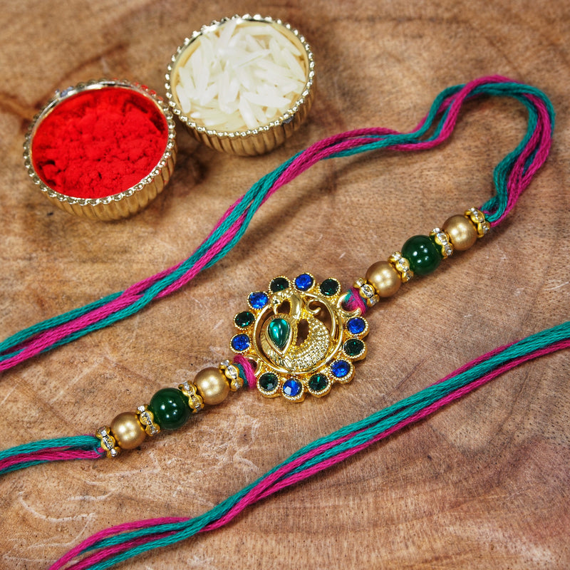 Designer Peacock Rakhi for Brother