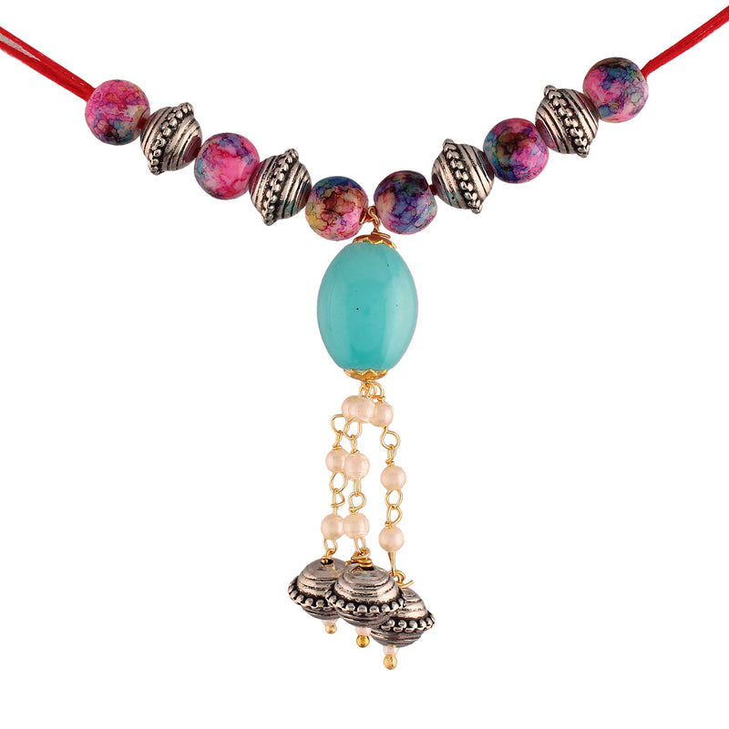 Gold Plated Hanging Pearl Studded Lumba for Bhabhi