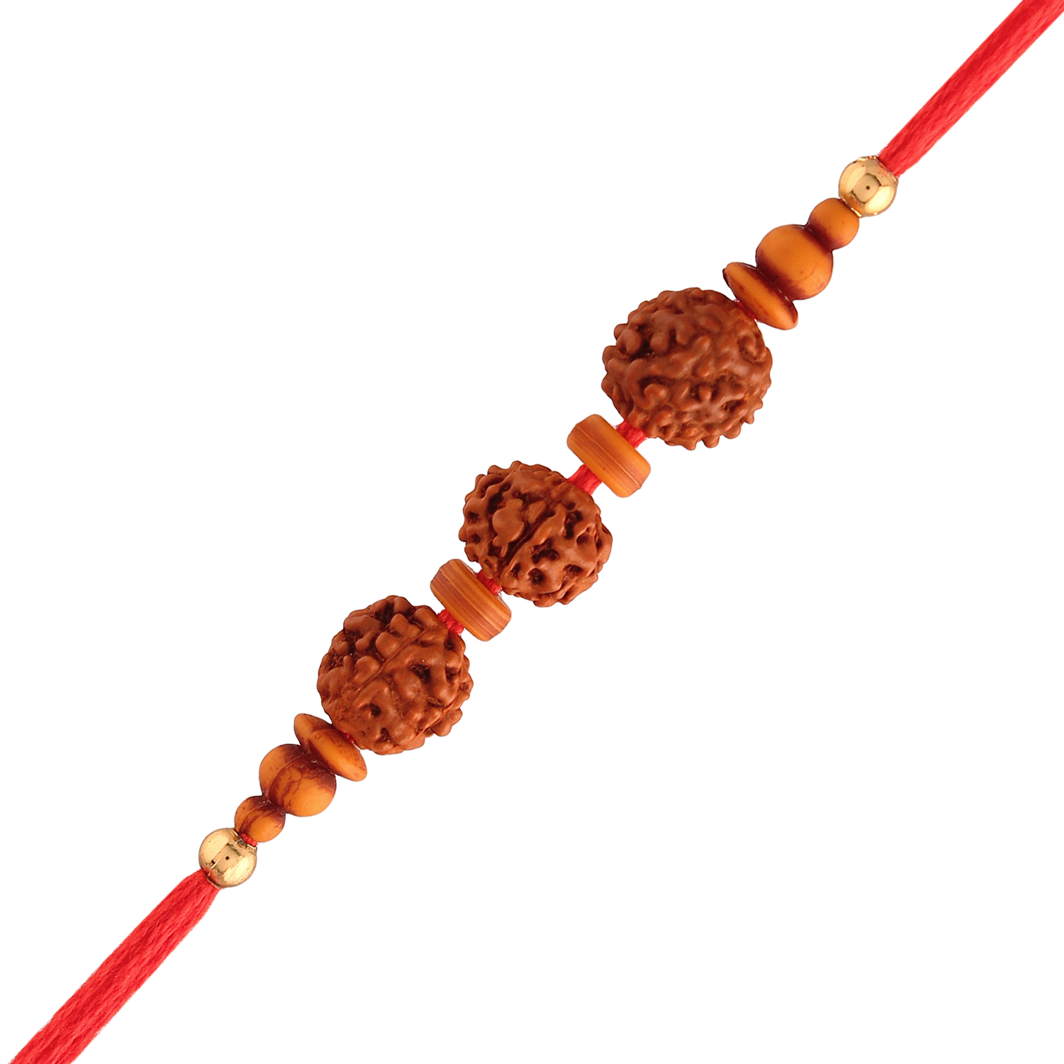 Ethnic Rudraksha Rakhi Bracelet for Men/Brother/ Bhaiya
