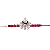 Designer Pearl Beads Studded Rakhi Bracelet for Brother/ Bhaiya