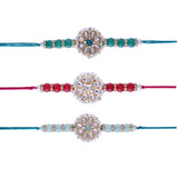 Designer Pearl Beads Studded Rakhi Bracelet for Brother/ Bhaiya