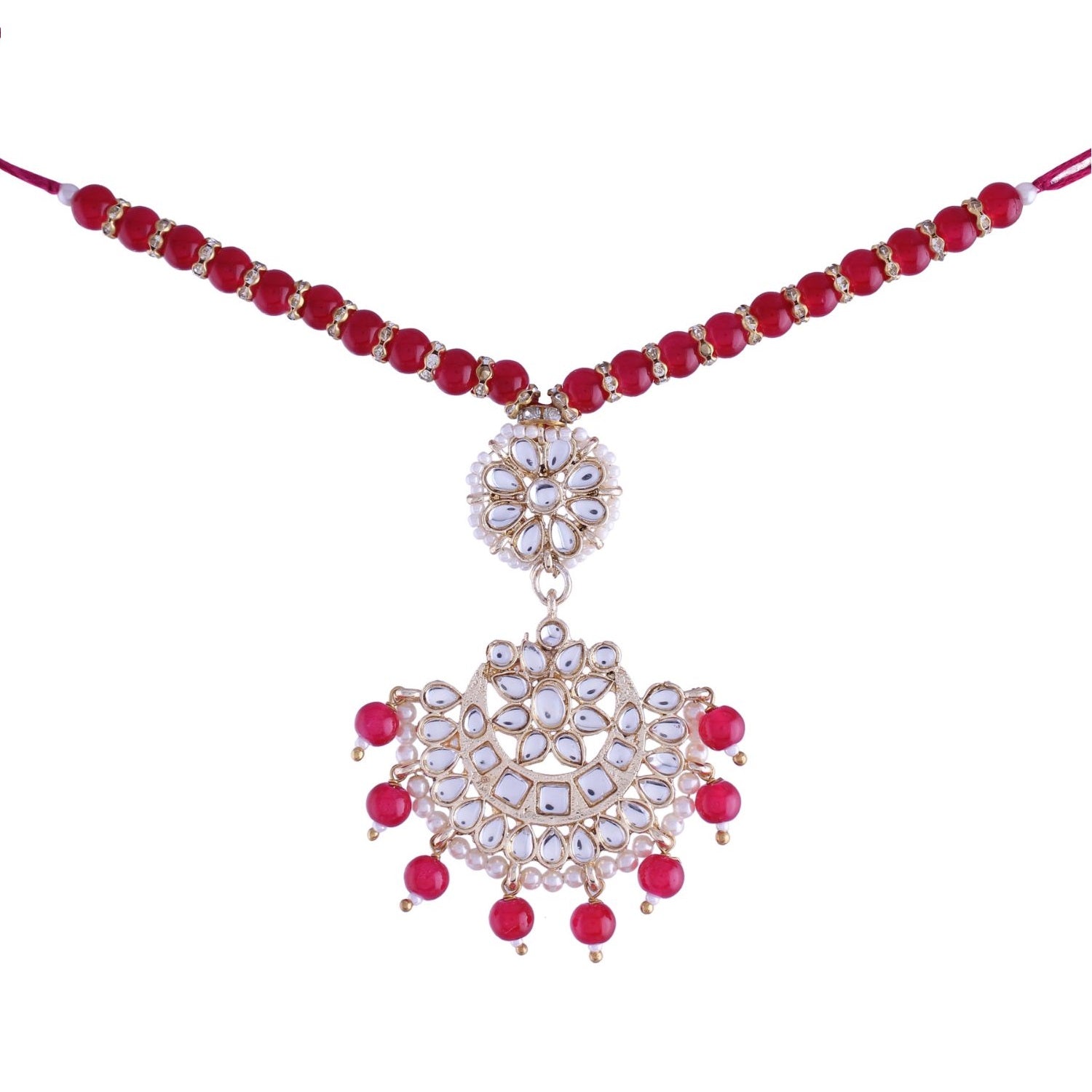  kundan , stones , pearls , lumba