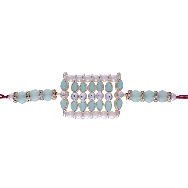 Designer Bhaiya Bhabhi Hanging Lumba Rakhi Combo Set