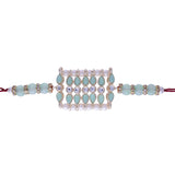 Designer Pearl Beads Studded Rakhi Bracelet for Brother/ Bhaiya