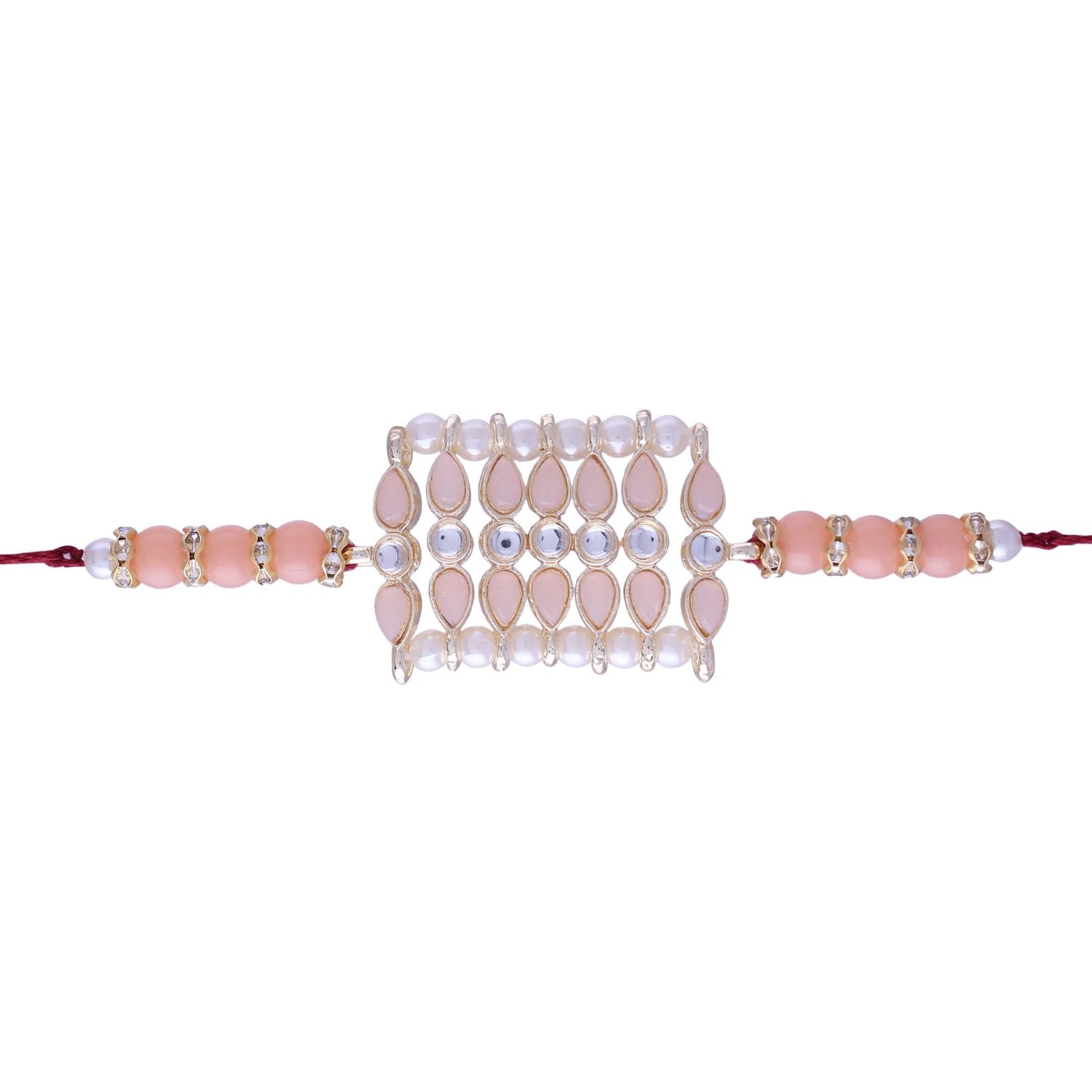 kundan , pearls , stones , rakhi