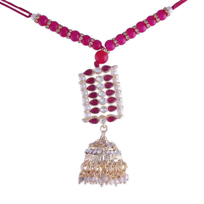  kundan , stones , pearls , lumba