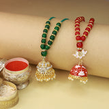 , kundan , stones , pearls , lumba