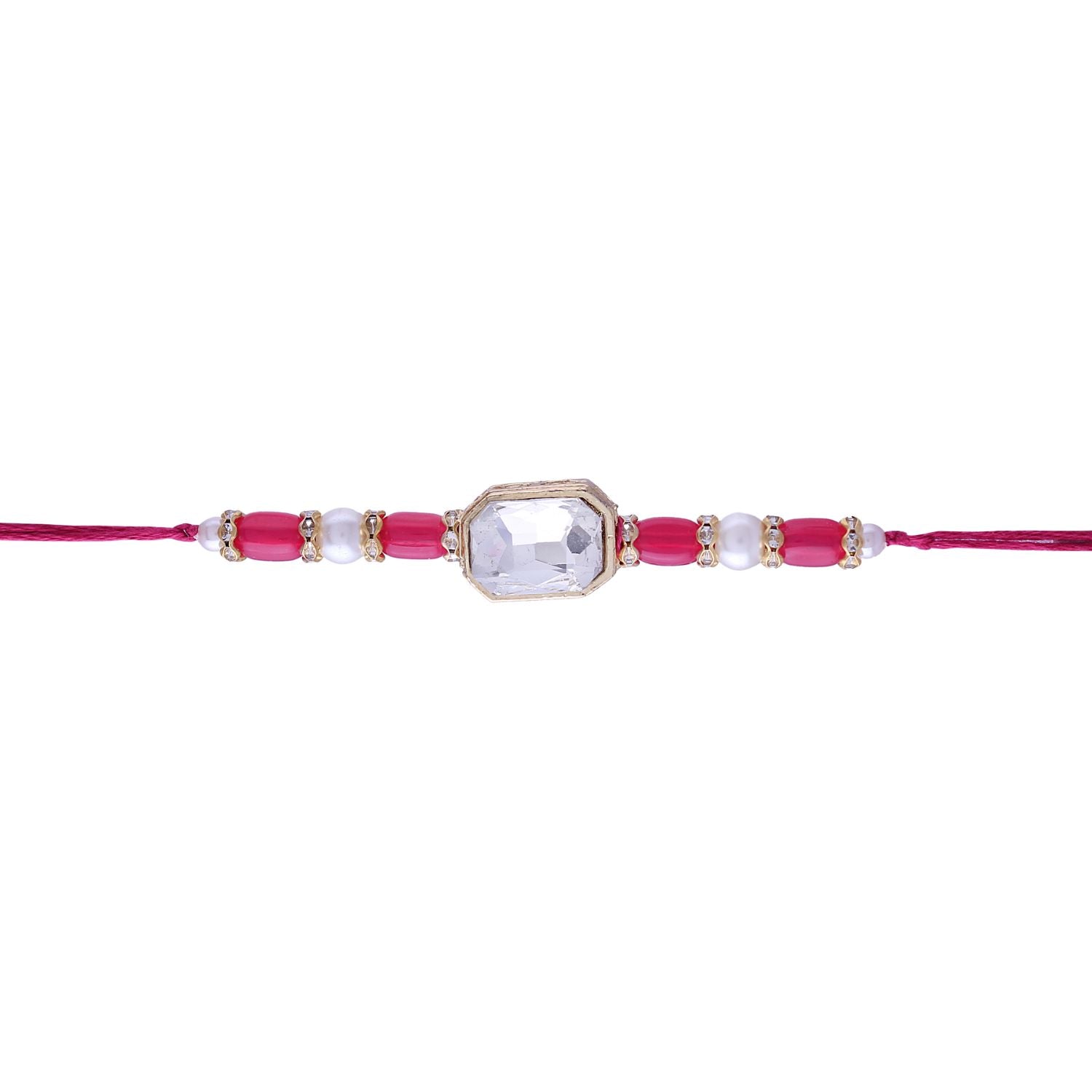 Designer Bhaiya Bhabhi Hanging Lumba & Rakhi Combo Set