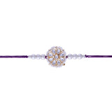 Designer Pearl Beads Studded Rakhi Bracelet for Brother/ Bhaiya