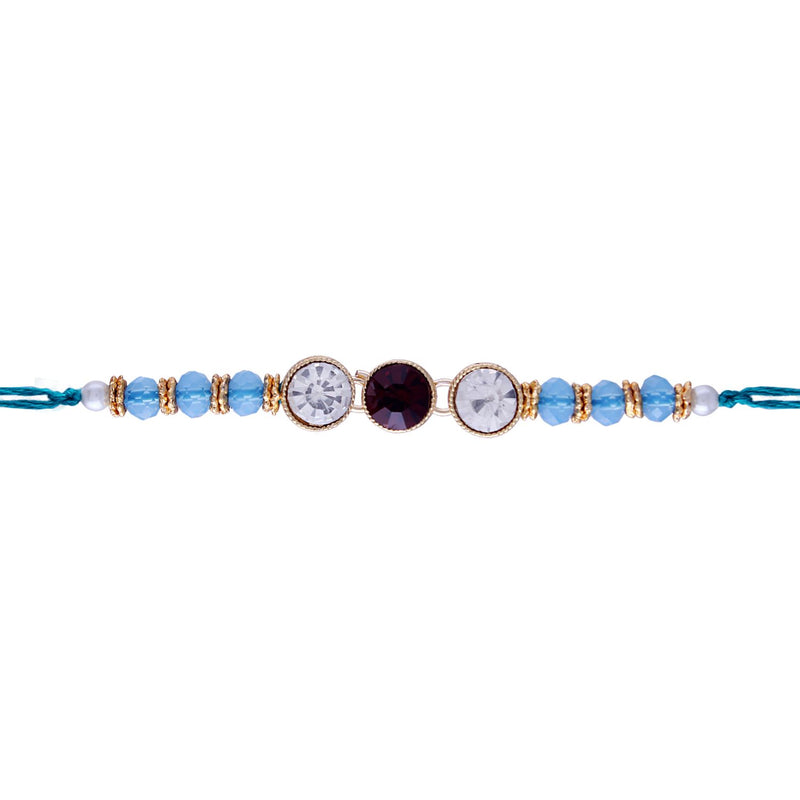 Designer Pearl Beads Studded Rakhi Bracelet for Brother/ Bhaiya
