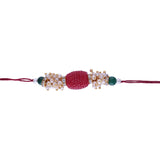 Designer Pearl Beads Studded Rakhi Bracelet for Brother/ Bhaiya