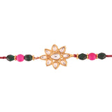 Gold Plated Kundan And Pearl Combo Pack of 2 Rakhi for Beloved Brother (R634-36)