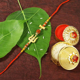 Gold Plated Designer Trishul Damroo Rakhi Combo of 3 for Bhai/Brother (R708-3) Pack Of 3
