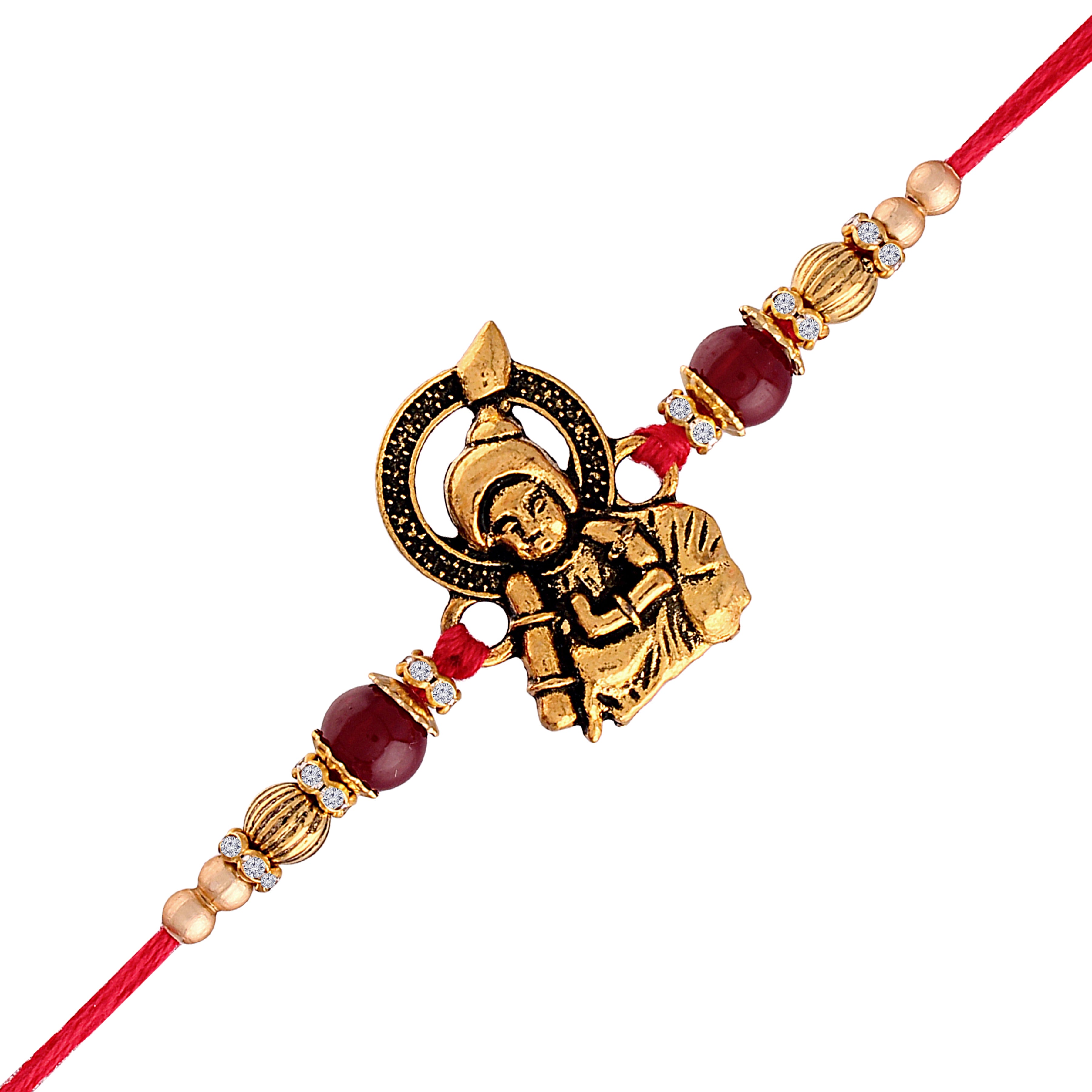 Gold Plated Bal Krishna Rakhi For Brother/Boys