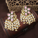 meenakari , kundan , pearls earring 