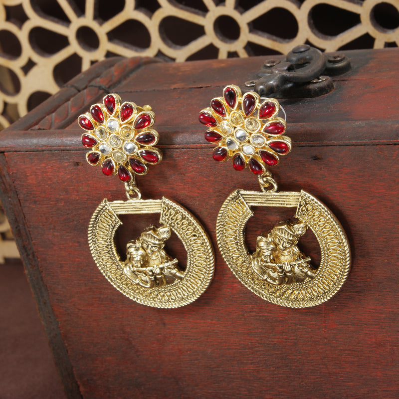 oxidies kundan earring 