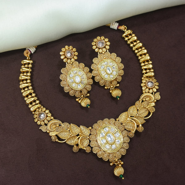 pearls , kundan , stones , traditional temple jewellery ,