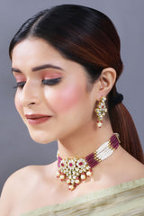BHAAGYA Maroon Choker