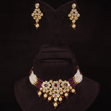 BHAAGYA Maroon Choker