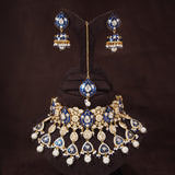 meenakari , kundan , pearls , stones , choker set 