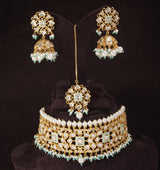 meenakari , kundan , pearls , choker set 