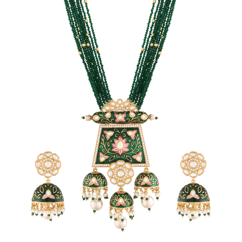 Falak Green Jewellery Set