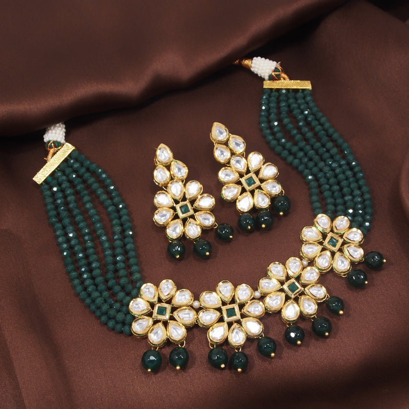 meenakari , kundan , pearls jewellery set