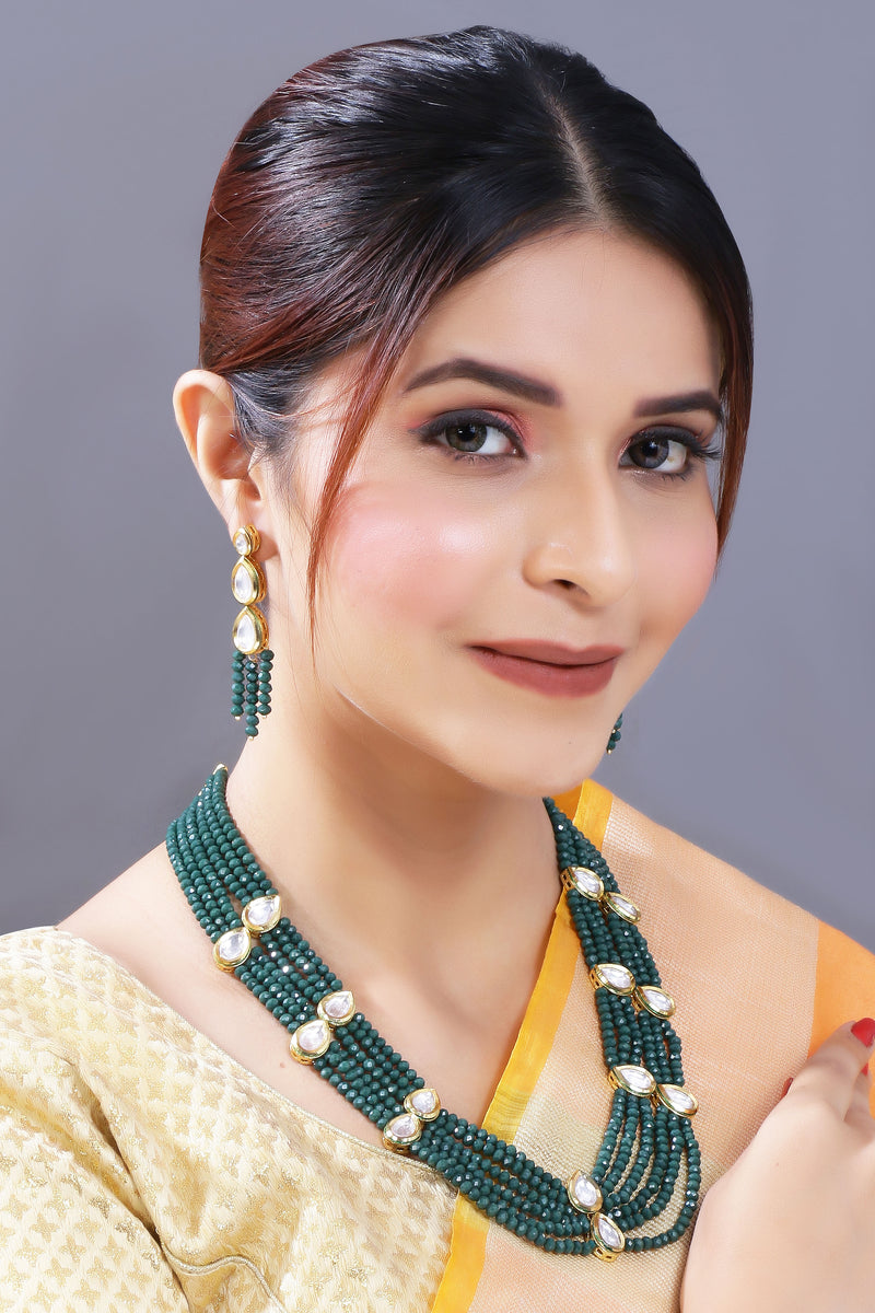 SHAHKAAR Green Jewellery Set