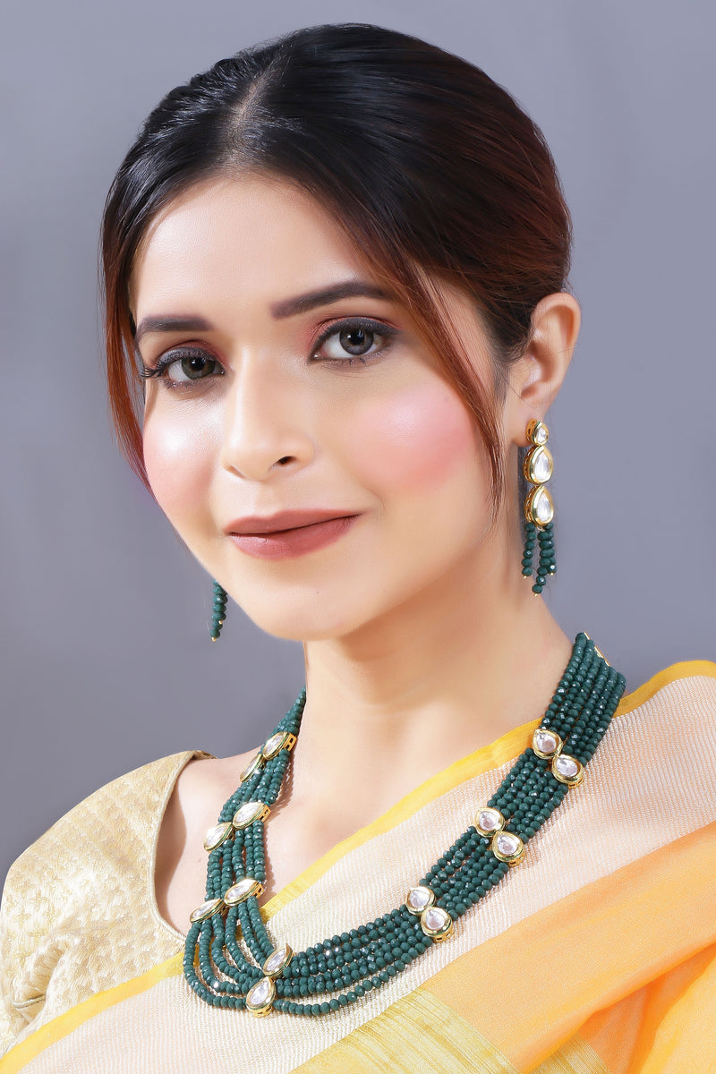 SHAHKAAR Green Jewellery Set