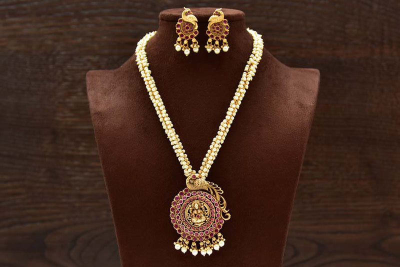 temple jewellery , kundan , pearls laxmi traditional jewellery 