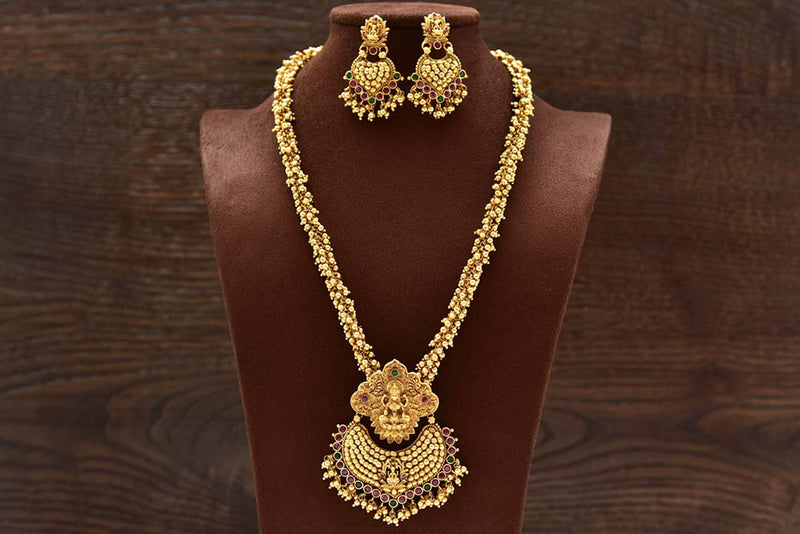 pearls, stones laxmi traditional jewellery set 