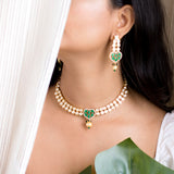 kundan , pearls , stones , jewellery set