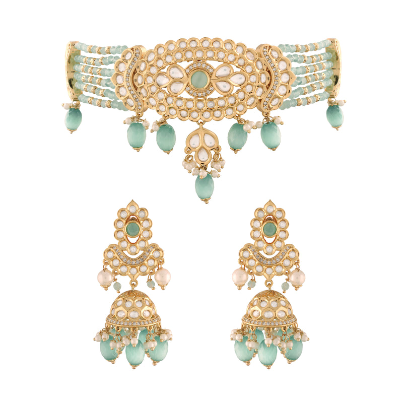 Samaira Turquoise Choker Set