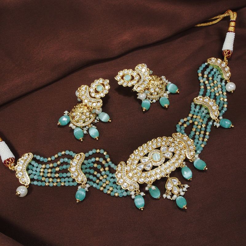 Samaira Turquoise Choker Set