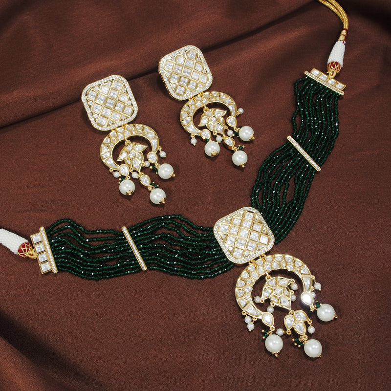 Adiva Green Choker Set